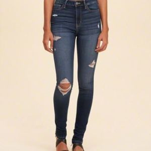 Hollister dark grey high rise supper skinny jeans